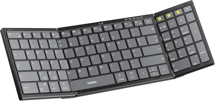 Inateck KB602 Nomad faltbare Tastatur mit Nummernblock, Bluetooth, UK