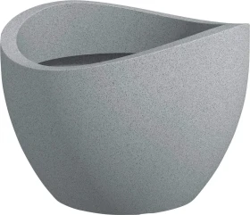 Scheurich Wave Globe 250 oval 29.5x25.8cm stony grey