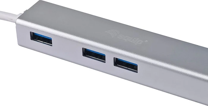 Equip 3-Port-USB-Hub mit Gigabit Adapter, USB-C 3.0 [Stecker]