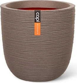 Capi Topf Kugel Rib Blumentopf 54cm warmes taupe