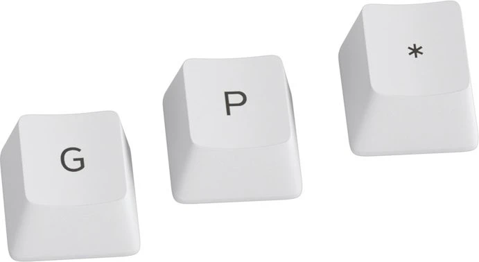 Glorious GPBT Keycaps, Kunststoff (PBT), Arctic White, weiß, 115 Tasten (105+10), ISO-DE
