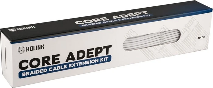 Kolink Core Adept Braided Cable Extension Kit, White