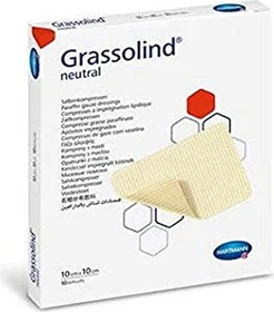 Hartmann Grassolind Salbenkompressen steril, 10 x 10cm,    10 Stück