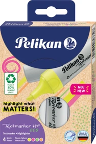 Pelikan Textmarker 490 eco Neonfarben sortiert, 4er-Set