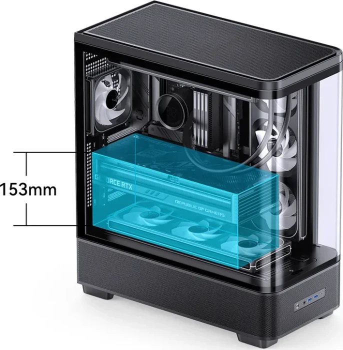 Jonsbo TK-5 Black, Glasfenster