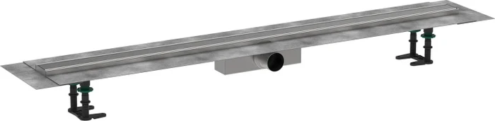 Hansgrohe RainDrain Compact Duschrinne, Komplett-Set, edelstahl gebürstet
