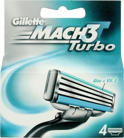 Gillette Mach3 Turbo Rasierklinge, 4 Stück
