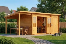 Alpholz Maria 430x230cm Gartenhaus inkl. Anbau imprägniert