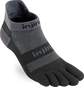 Injinji Run Midweight No-Show Laufsocken grau/schwarz