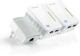 TP-Link AV500 Powerline Extender Triple Kit, 2x Router und Powerline-Adapter Set, 3er-Bundle (TL-WPA4220TKIT)