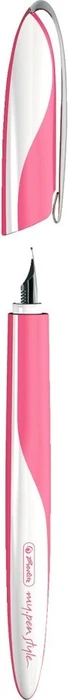 Herlitz my.pen style weiß/indonesia pink, rechte Hand/linke Hand, mittel, Folienbox