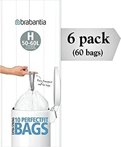 Brabantia PerfectFit Müllbeutel Typ H 50-60l, 10 Stück
