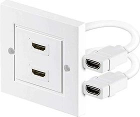 Wentronic Goobay HDMI 1.4 Wanddose mit 2x HDMI Buchse