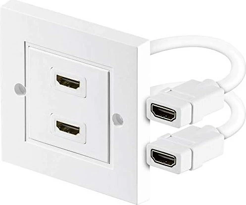 Wentronic Goobay HDMI 1.4 Wanddose mit 2x HDMI Buchse
