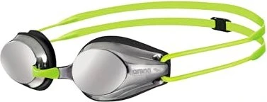 Arena Tracks Mirror Schwimmbrille silver/black/fluoyellow (Junior)