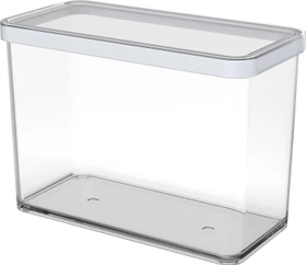 Rotho Premiumdose Loft Aufbewahrungsbehälter 2.1l transparent/weiss