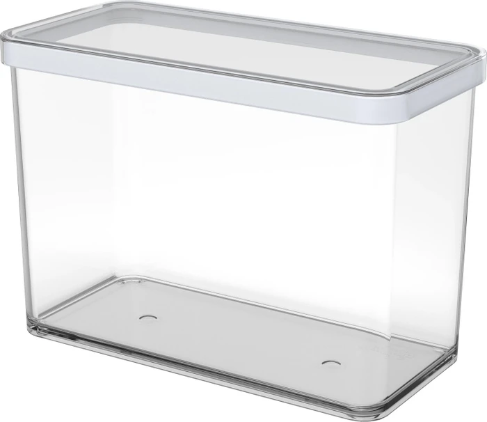 Rotho Premiumdose Loft Aufbewahrungsbehälter 2.1l transparent/weiss