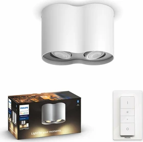 Philips Hue White Ambiance Pillar Spot 2-flammig weiß