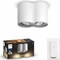 Philips Hue White Ambiance Pillar Spot 2-flammig weiß Vorschaubild