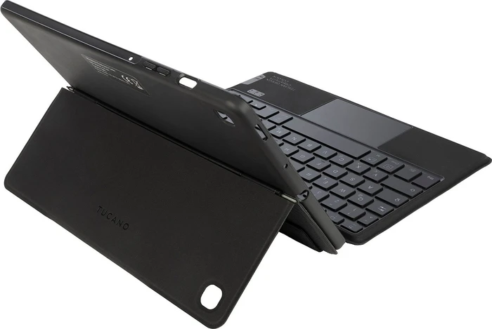 Tucano Book Cover Keyboard mit Trackpad für Galaxy Tab S6 Lite, schwarz, DE
