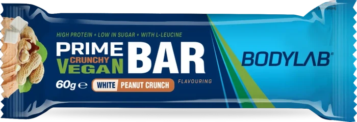 BodyLab24 Prime Crunchy Vegan Protein Bar White Peanut Crunch 720g (12x 60g)