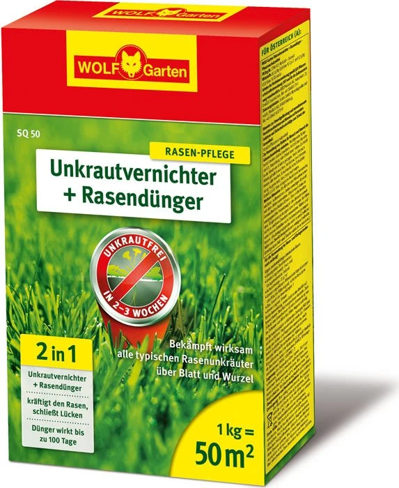 Wolf-Garten SQ50 2in1 Unkrautvernichter plus Rasendünger, 1kg