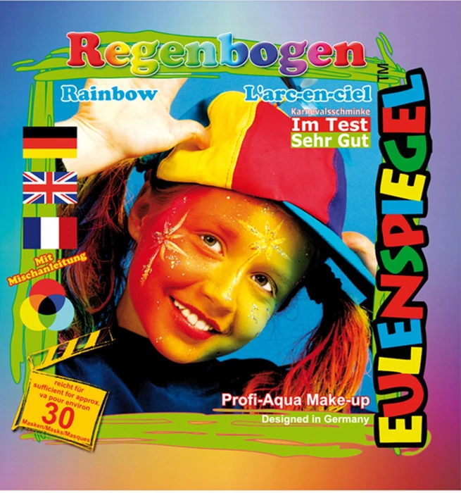 Eulenspiegel Regenbogen Schmink-Palette