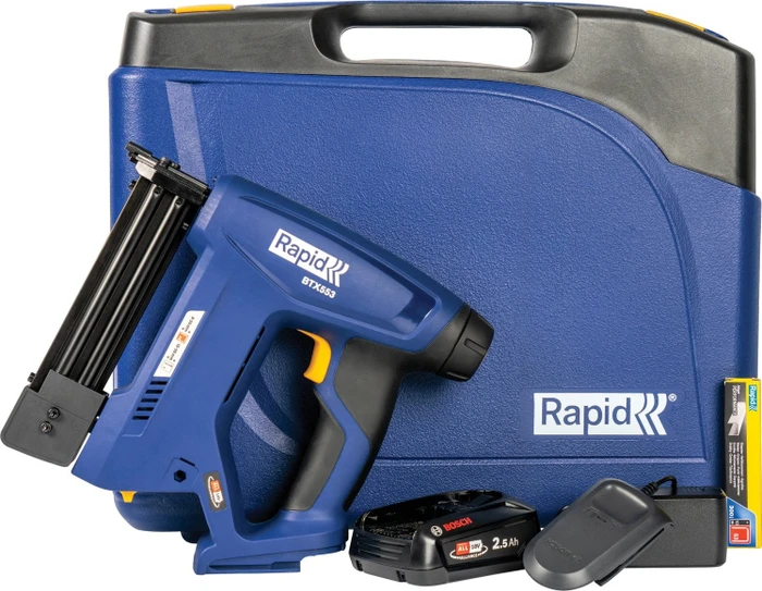 Rapid BTX553 P4A Akku-Tacker/Nagler inkl. Koffer + Akku 2.5Ah