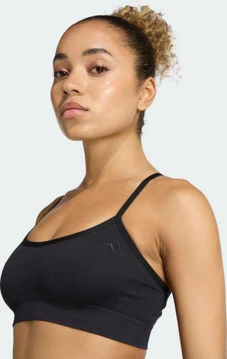 adidas Workout Essentials Knit Light Support Sport-BH schwarz (Damen)
