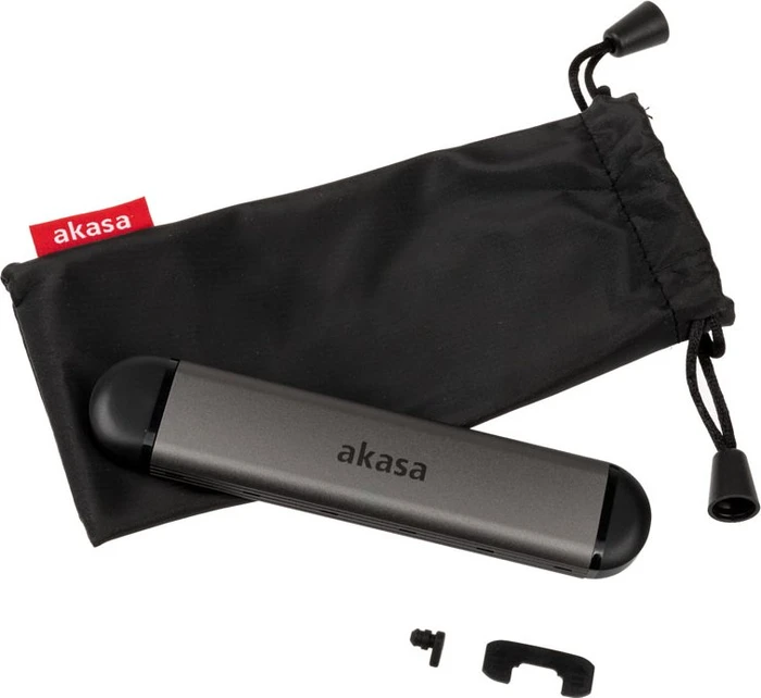 Akasa M.2 NVMe SSD Aluminium Enclosure, USB-C 3.1/USB-A 3.1