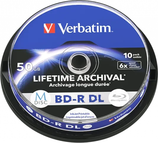 Verbatim M-DISC BD-R DL 50GB, 6x, 10er Spindel