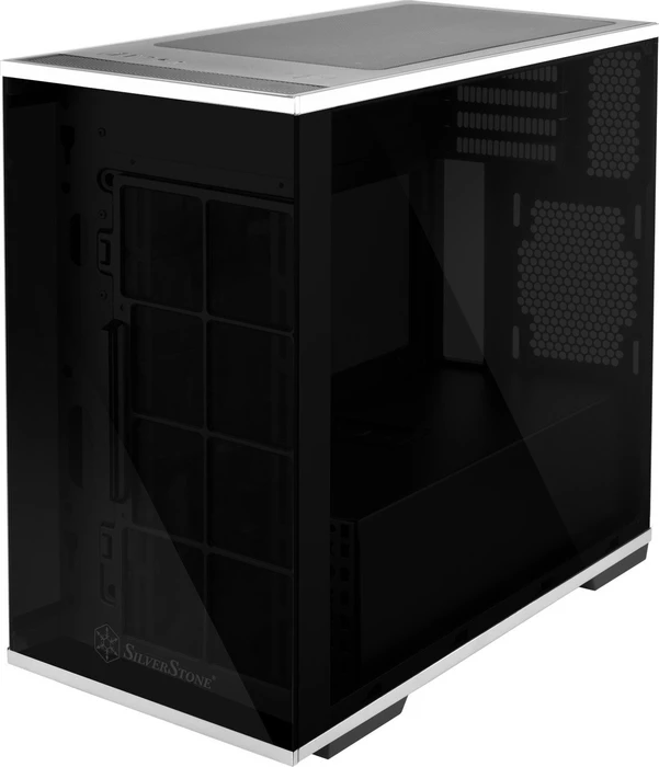 SilverStone Lucid LD01, schwarz/weiß, Glasfenster