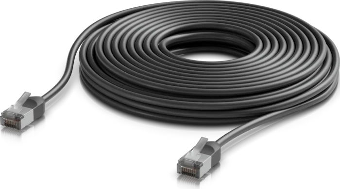 Ubiquiti UniFi Premium Patchkabel Outdoor, Cat6a, RJ-45/RJ-45, 12m, schwarz