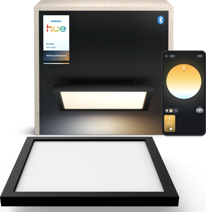 Philips Hue White Ambiance Aurelle LED Panel 30x30 19W schwarz