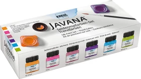 Kreul Javana Seidenmalfarbe Trendfarben, 6 Farben, 20ml, 6er-Set