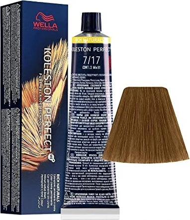Wella Koleston Perfect Me+ Rich Naturals Haarfarbe 7/17 mittelblond asch-braun, 60ml