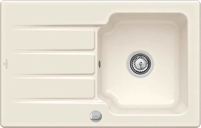 Villeroy & Boch Architectura 45 Einbau Becken reversibel mit Ablauffernbedienung crema