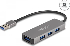 DeLOCK 4-Port USB-Hub, 4x USB-A 3.0, USB-A 3.0 [Stecker] (63171)