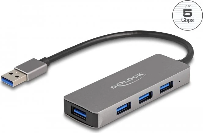 DeLOCK 4-Port USB-Hub, 4x USB-A 3.0, USB-A 3.0 [Stecker]