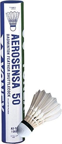 Yonex Aerosensa 50 Badmintonbälle weiß, 12 Stück