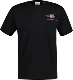 Gant Archive Shield Stickerei T-Shirt kurzarm schwarz (Herren)