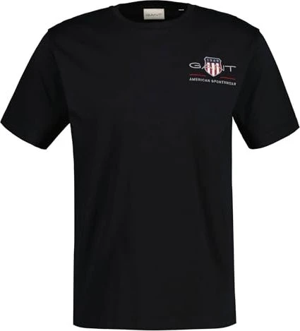 Gant Archive Shield Stickerei T-Shirt kurzarm schwarz (Herren)