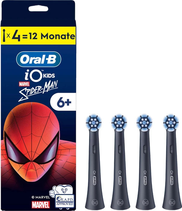 Oral-B iO Kids Spiderman Kinder-Ersatzbürste, 4 Stück