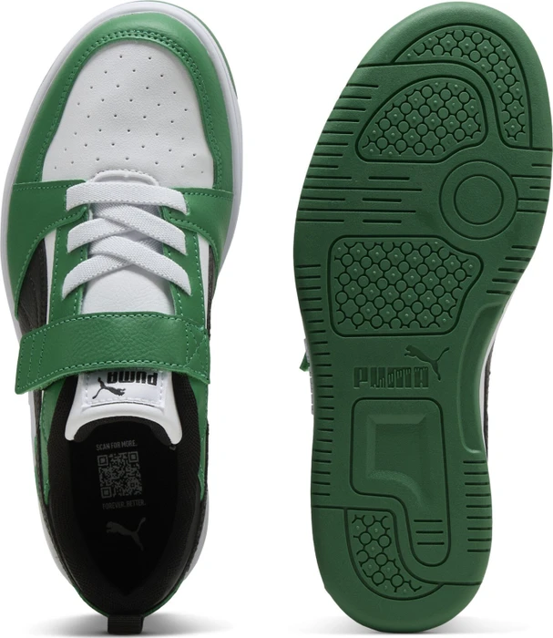 Puma Rebound V6 Lo puma white/puma black/archive green (Junior)