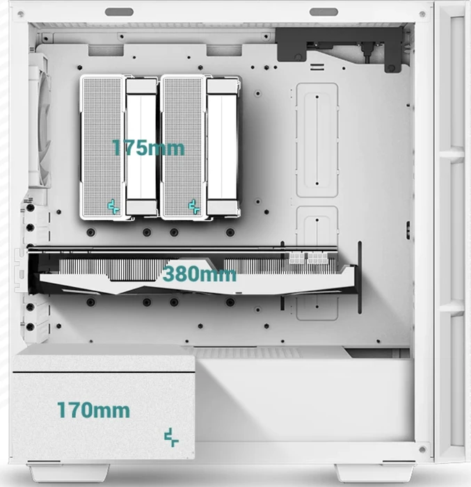 DeepCool CH560 WH, weiß, Glasfenster