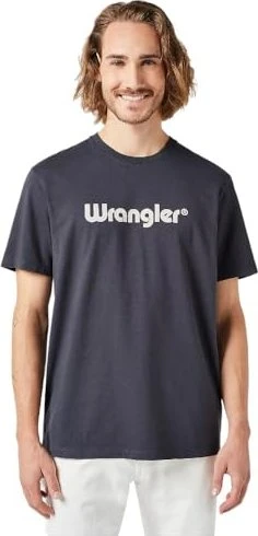 Wrangler Frame Logo T-Shirt kurzarm schwarz (Herren)