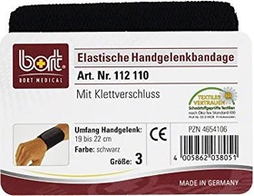 Bort Medical Handgelenkbandage mit Klettverschluss Größe 3 schwarz, 1 Stück