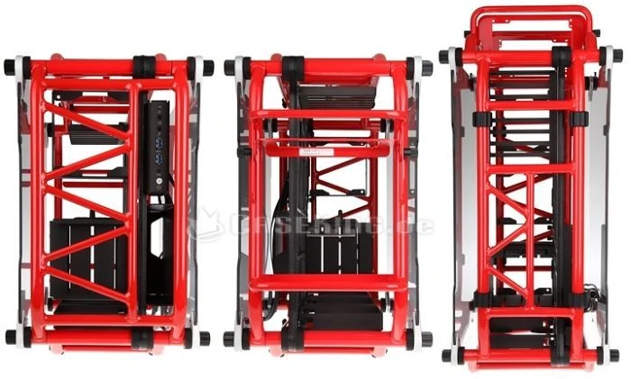 In Win D-Frame rot, Glasfenster