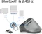Act Wireless Ergonomic Mouse, schwarz/silber, USB-C/USB-A/Bluetooth Vorschaubild