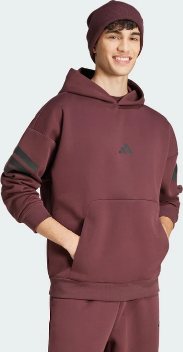 adidas Future Icons 3-Streifen Hoodie aurora ruby/brown (Herren)